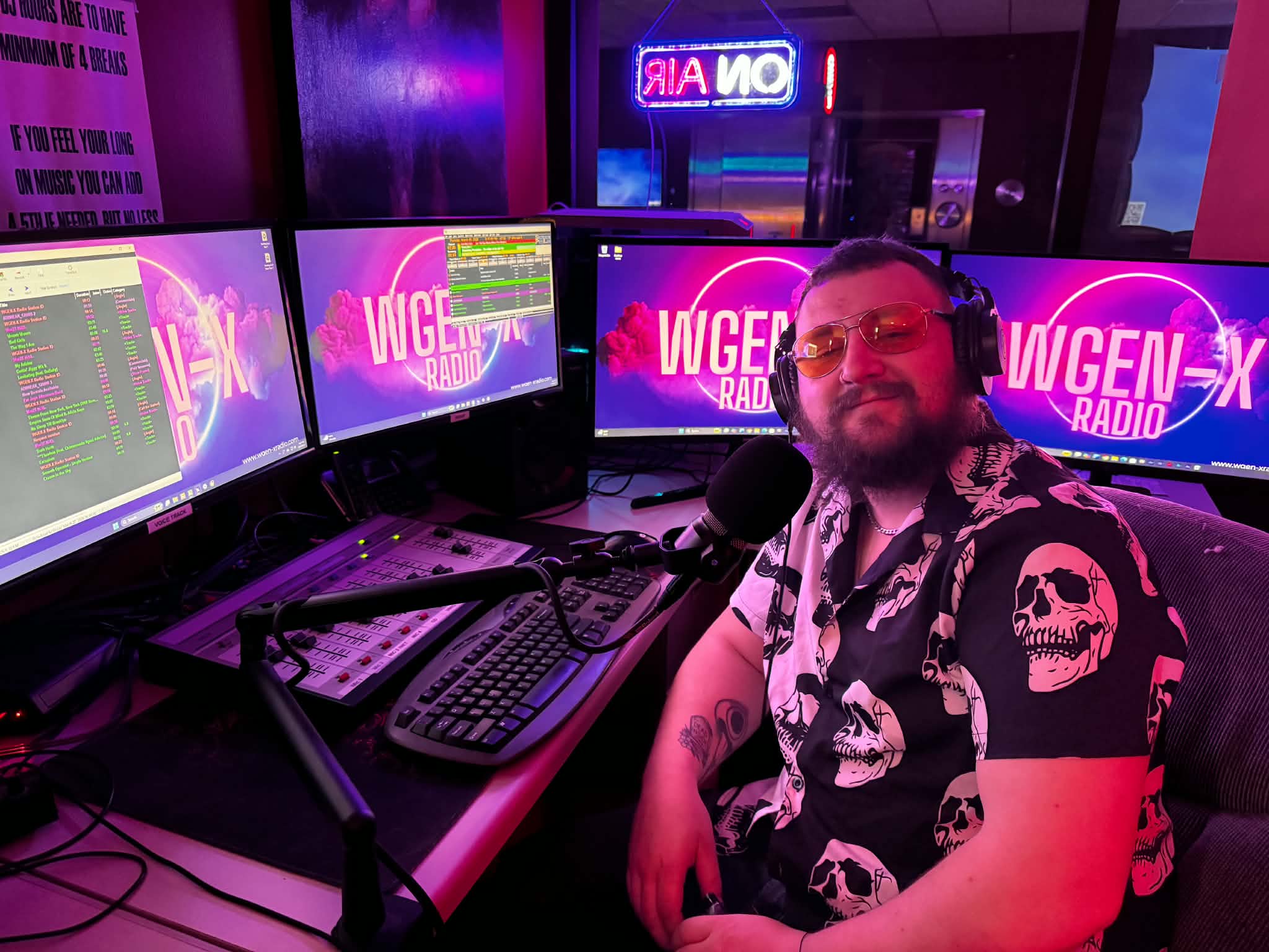 WGen-X Radio studio inside The Crypt